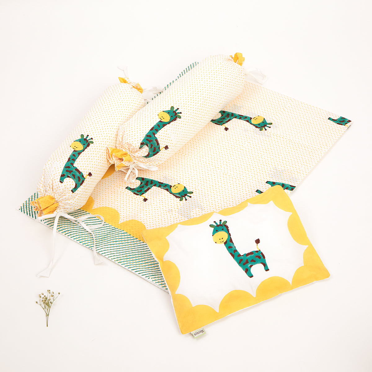 Cot Bedding Set- My Best Friend the Giraffe - Teal