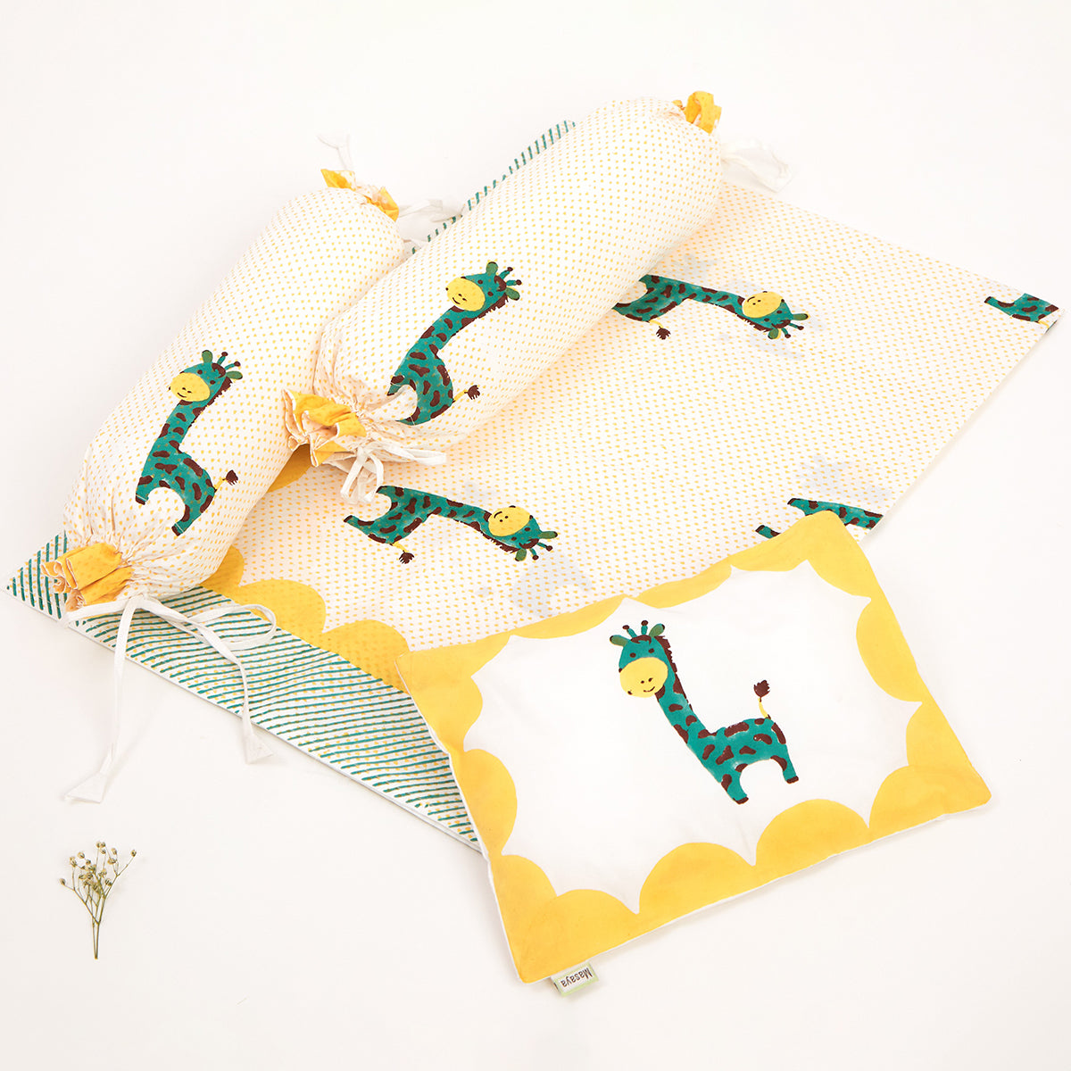 Cot Bedding Set- My Best Friend the Giraffe - Teal