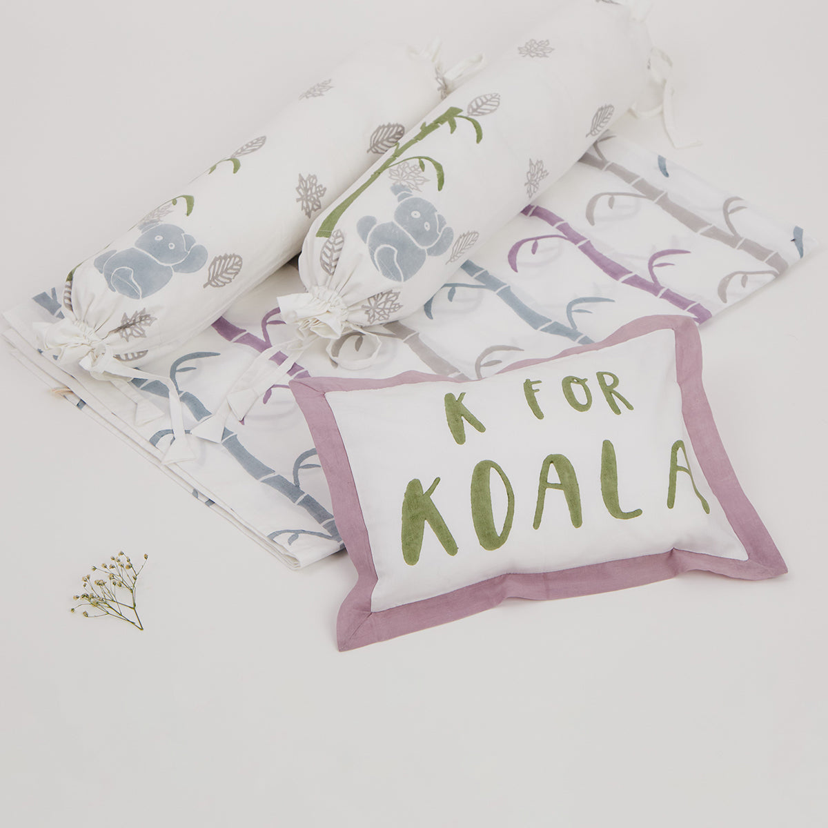 Cot Bedding Set- K for Koala - Purple