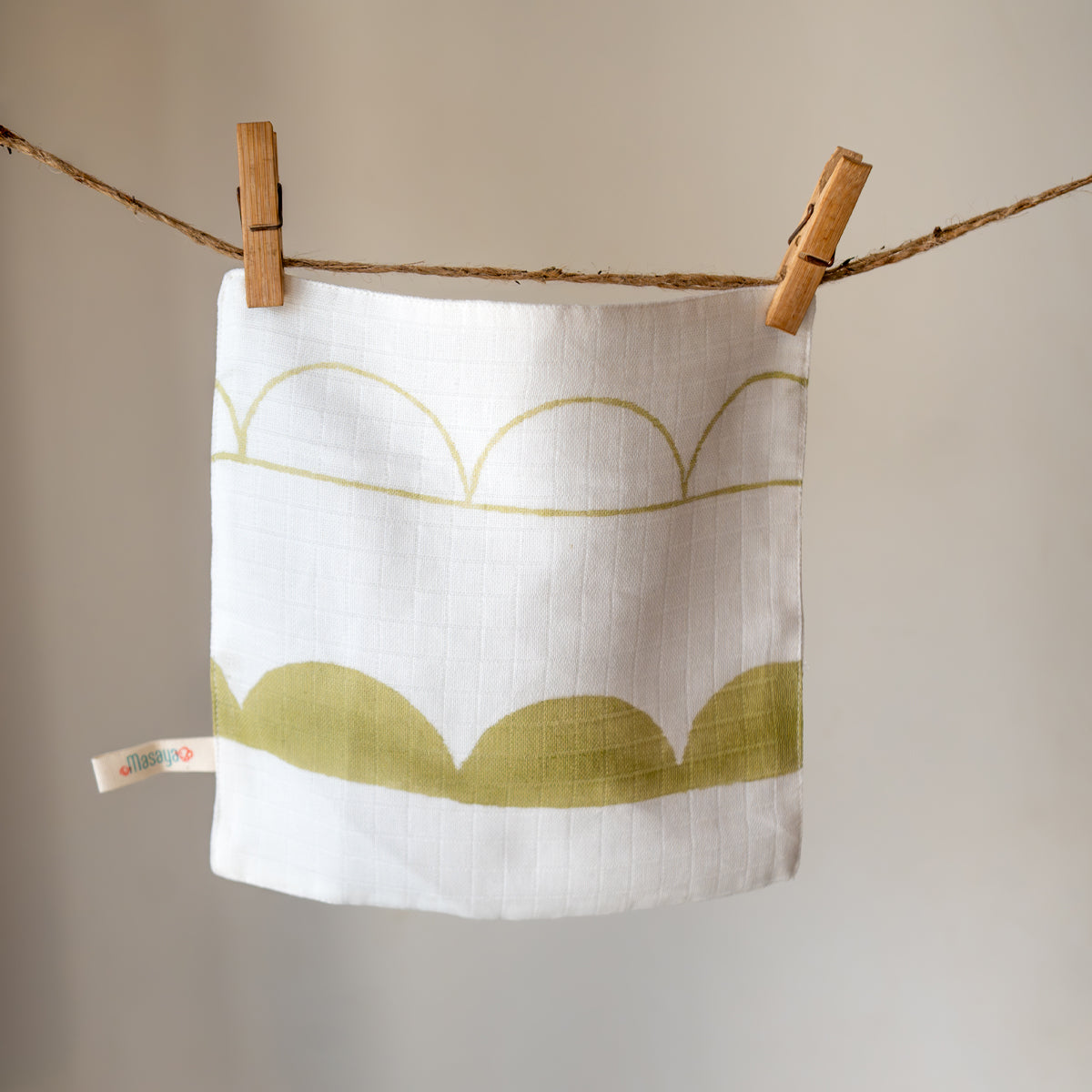 Baby Wash Cloth | Organic Muslin | Circus Peach | Set of 2