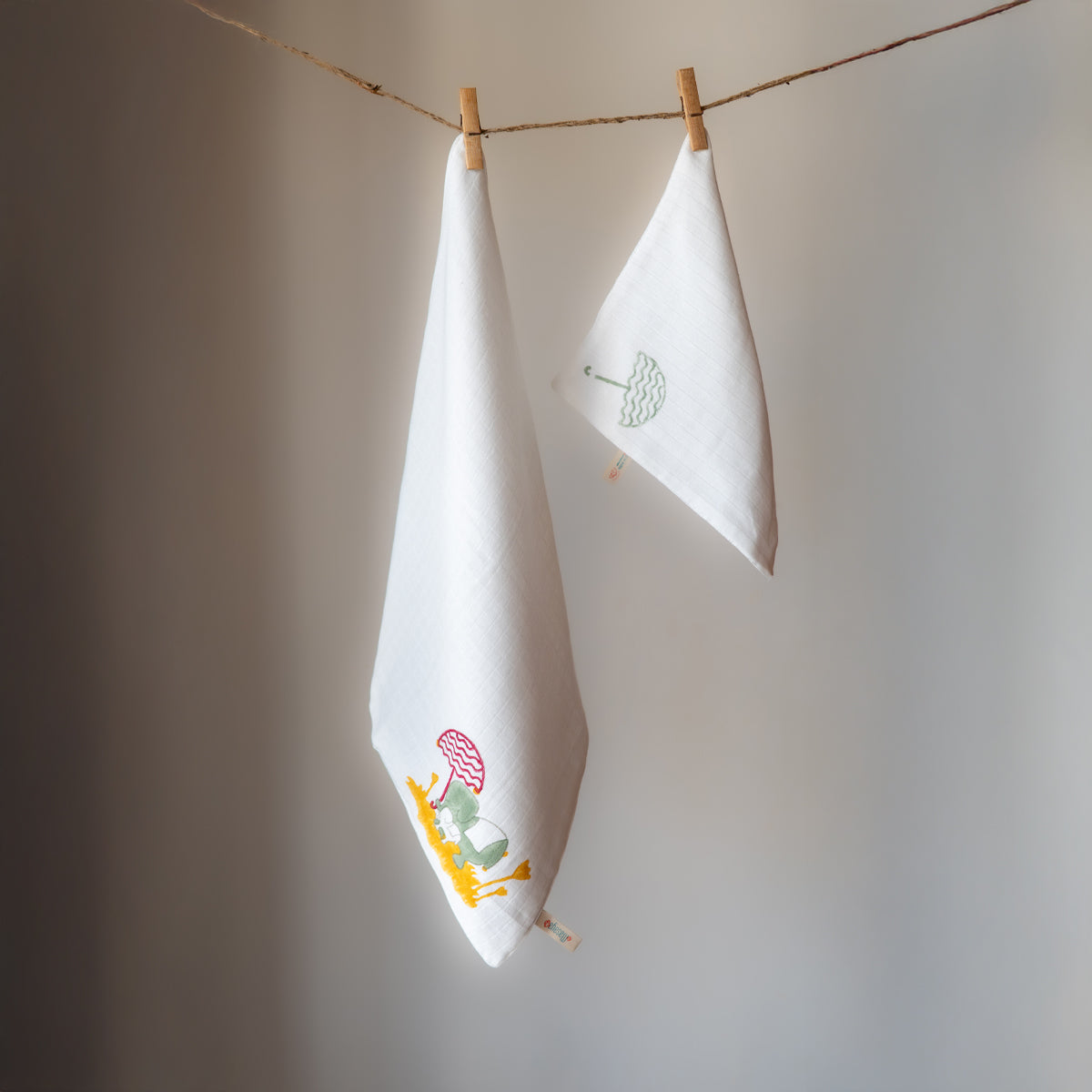 Baby Wash Cloth | Organic Muslin | Elle Multi | Set of 2