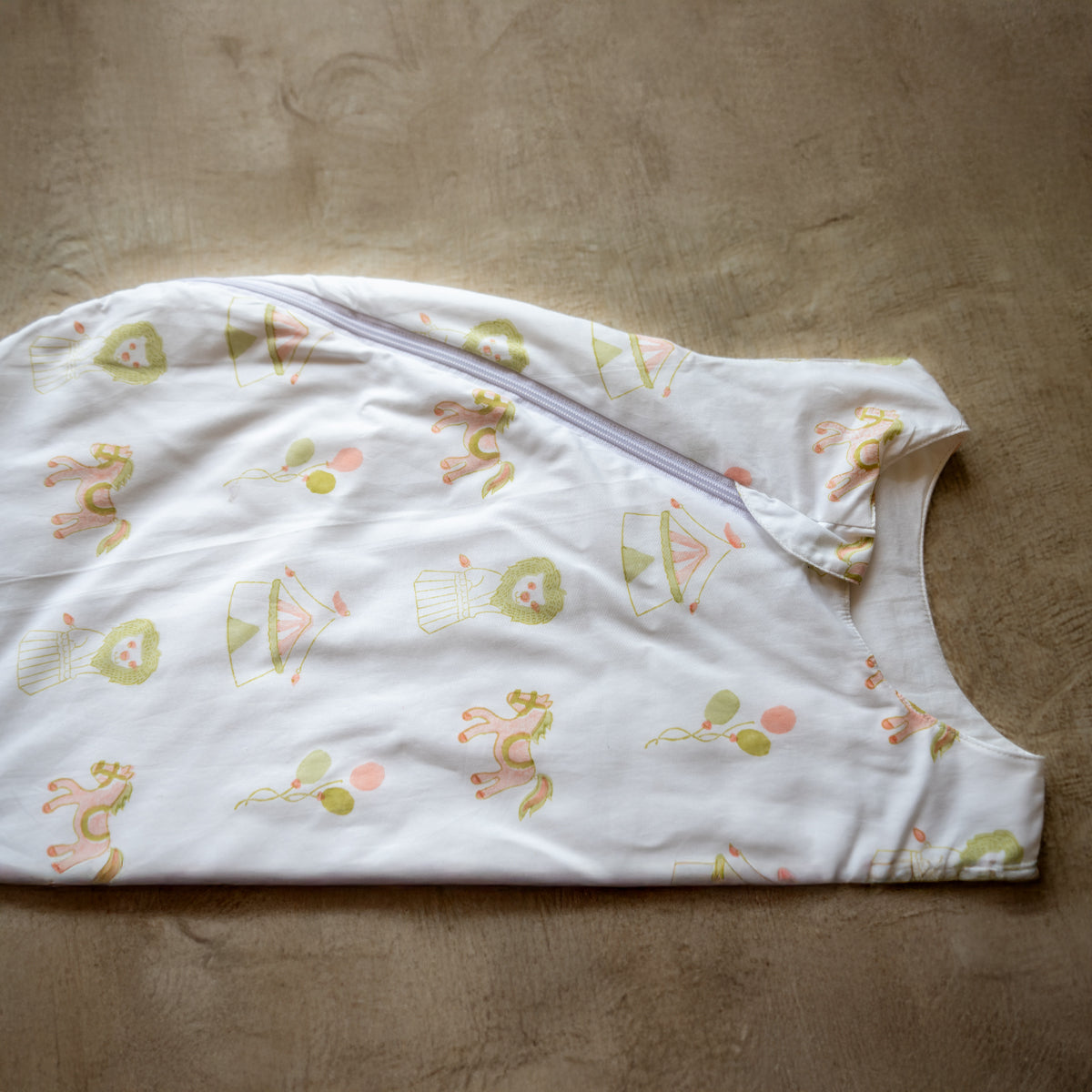 Pure Cotton Sleeping Bag for Baby - Circus | Peach