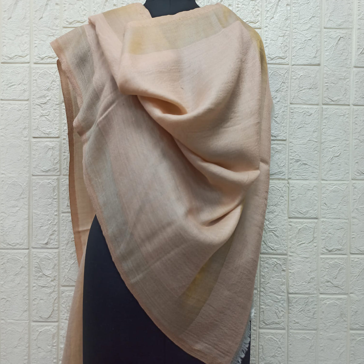 Peach Zari Stole