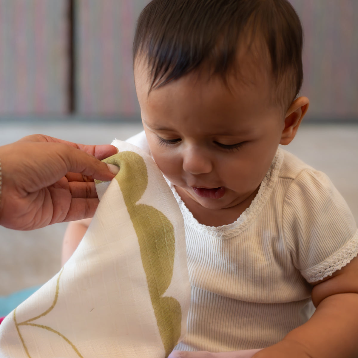 Organic Muslin Small Wash Cloth/Face Napkin - Half Moon
