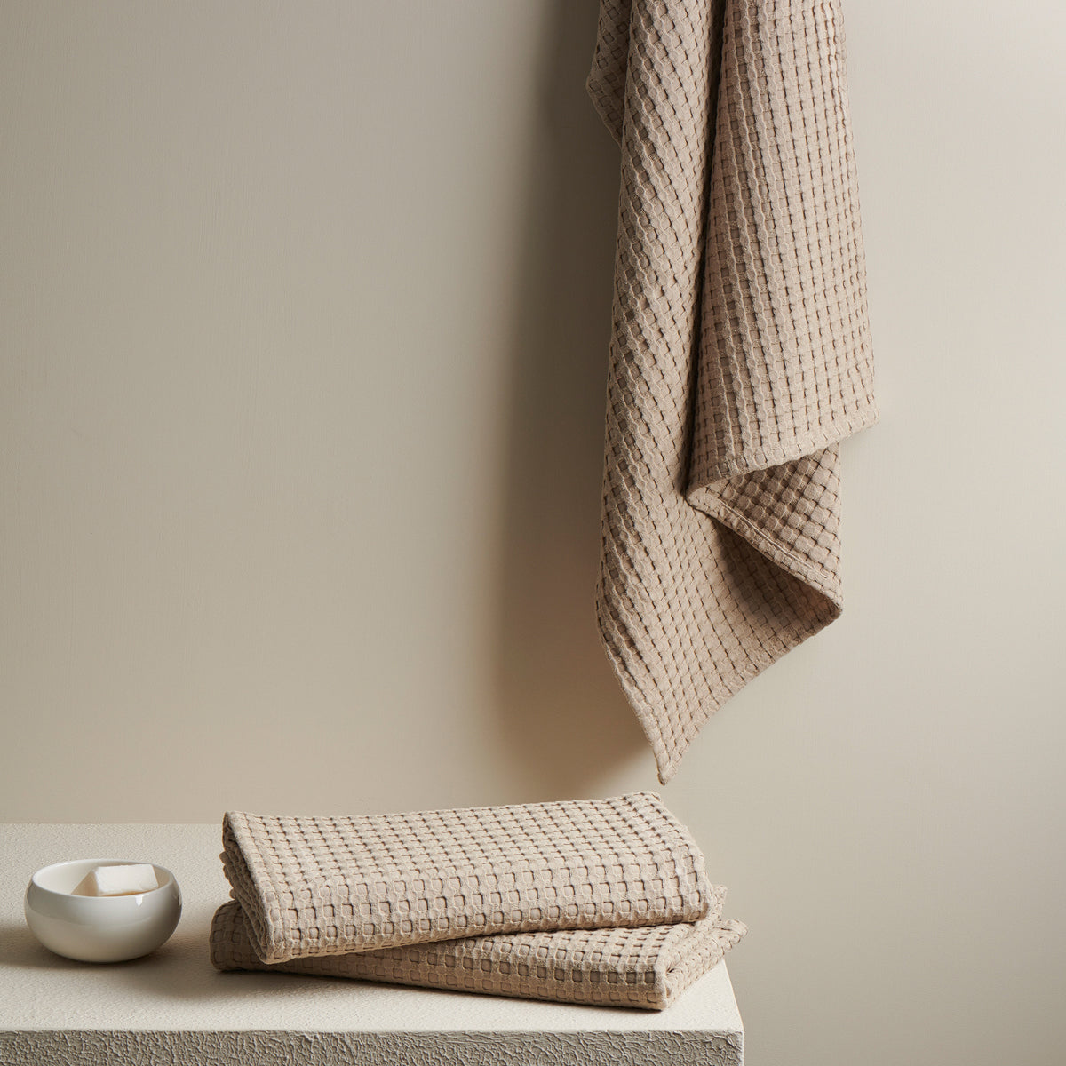 Beehive | Cotton Bamboo | Waffle | Xl Bath Towel