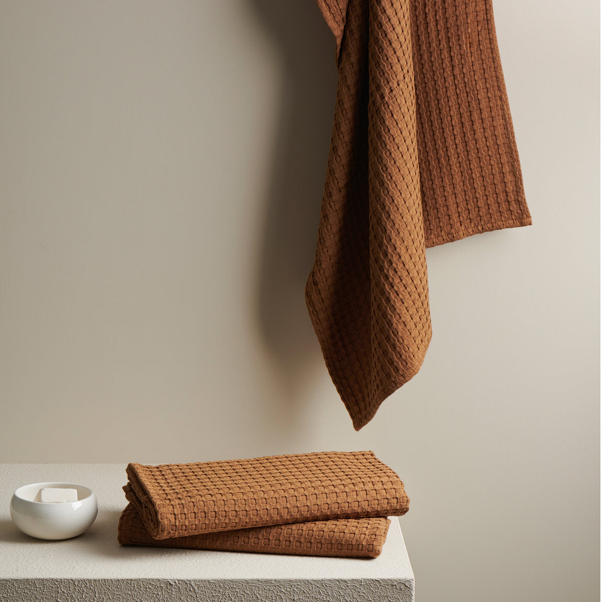 Beehive | Cotton Bamboo | Waffle | Xl Bath Towel