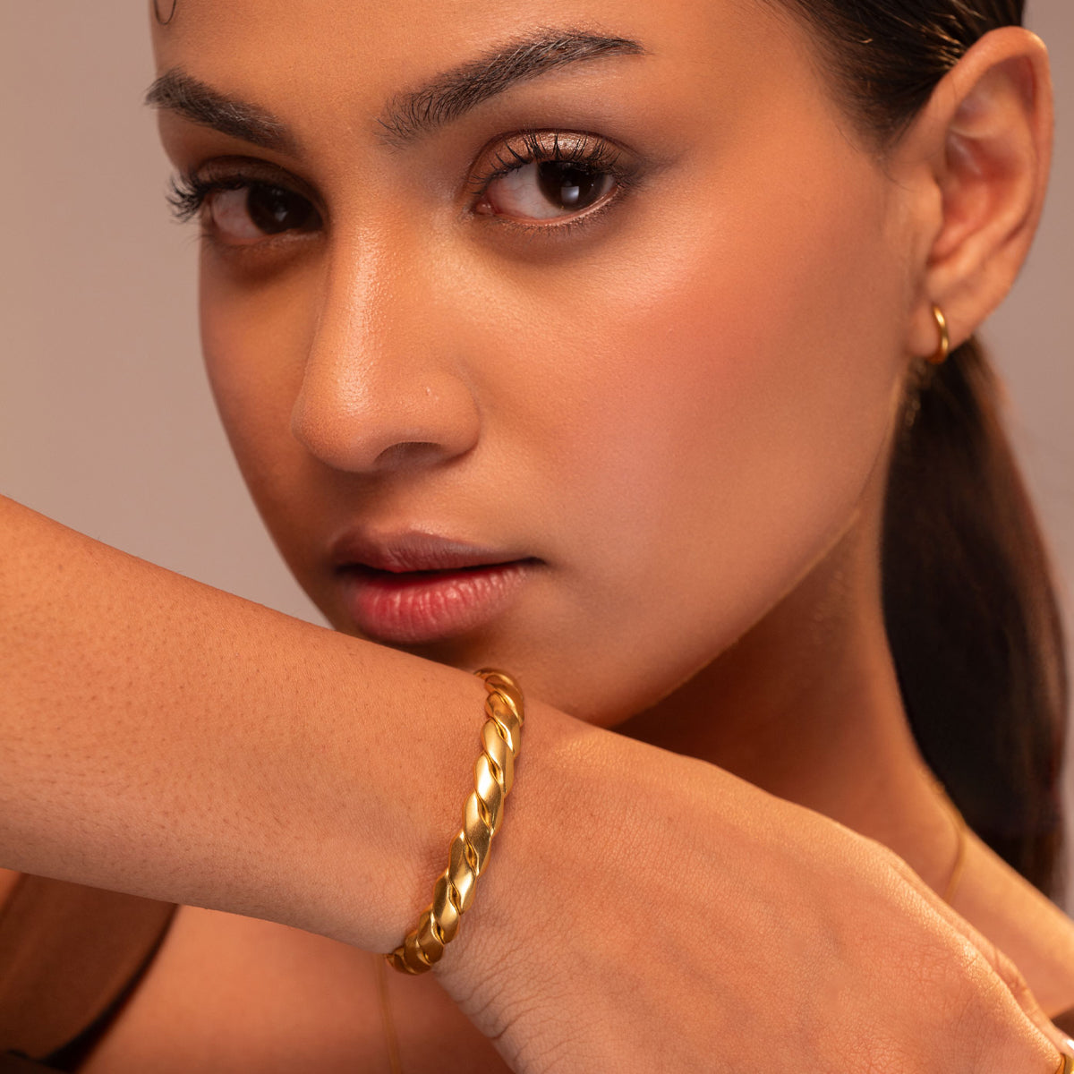 18KT Gold Plated Serena Cuff Bracelet