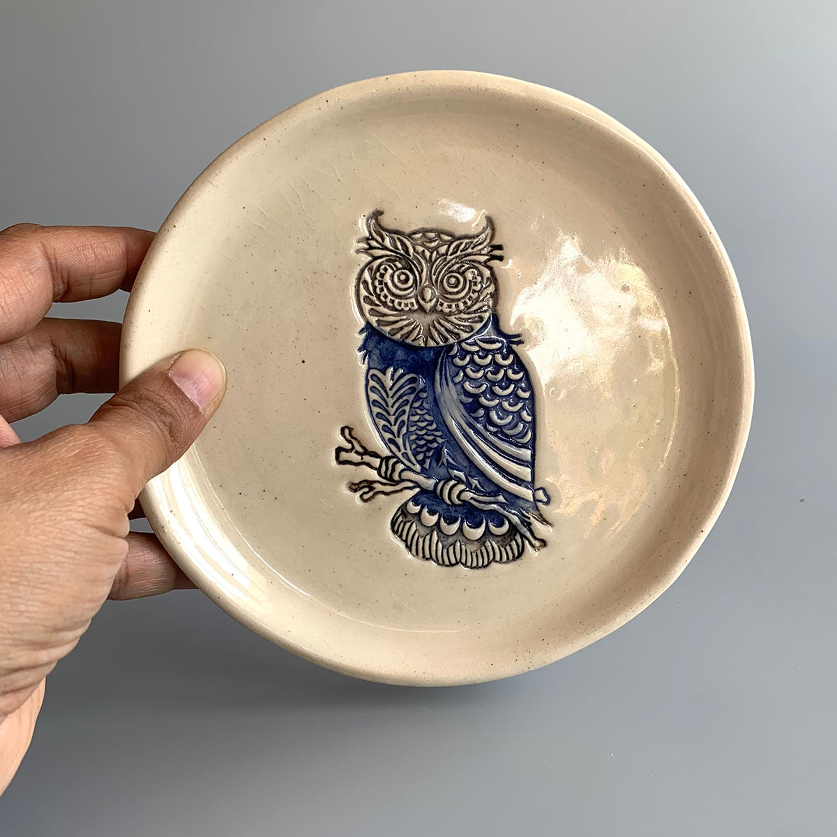 Owl Plate | Handmade Hand painted Ceramic