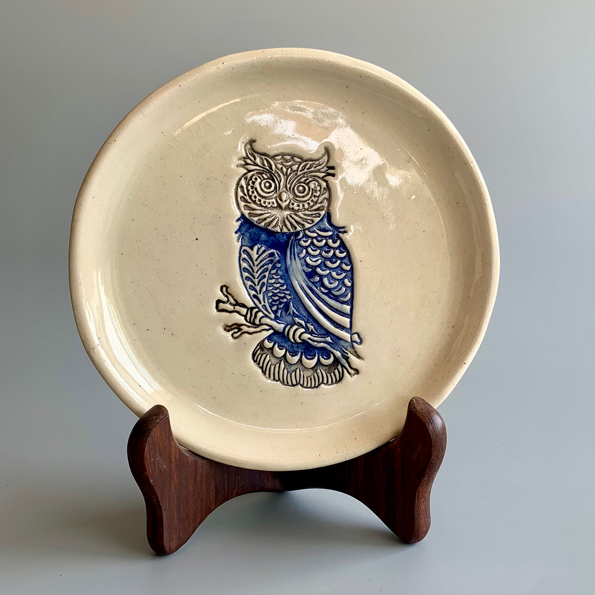 Owl Plate | Handmade Hand painted Ceramic