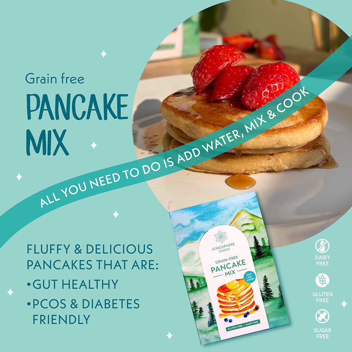 Grain Free Pancake Mix | 300g | Pack of 1