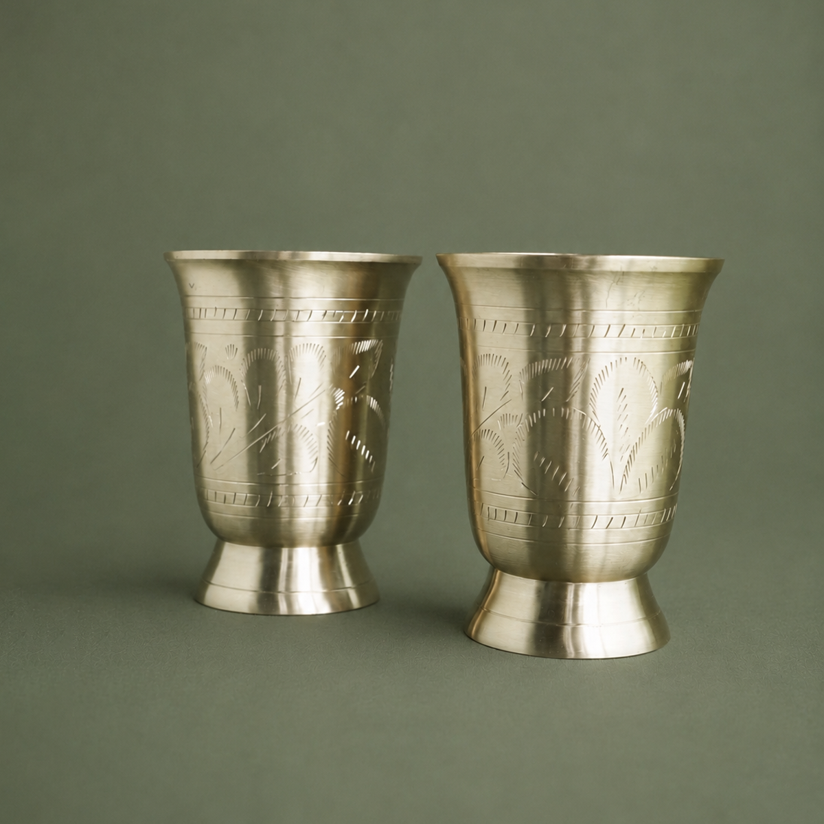 Petal Brass Tumbler - Short | Set of 2