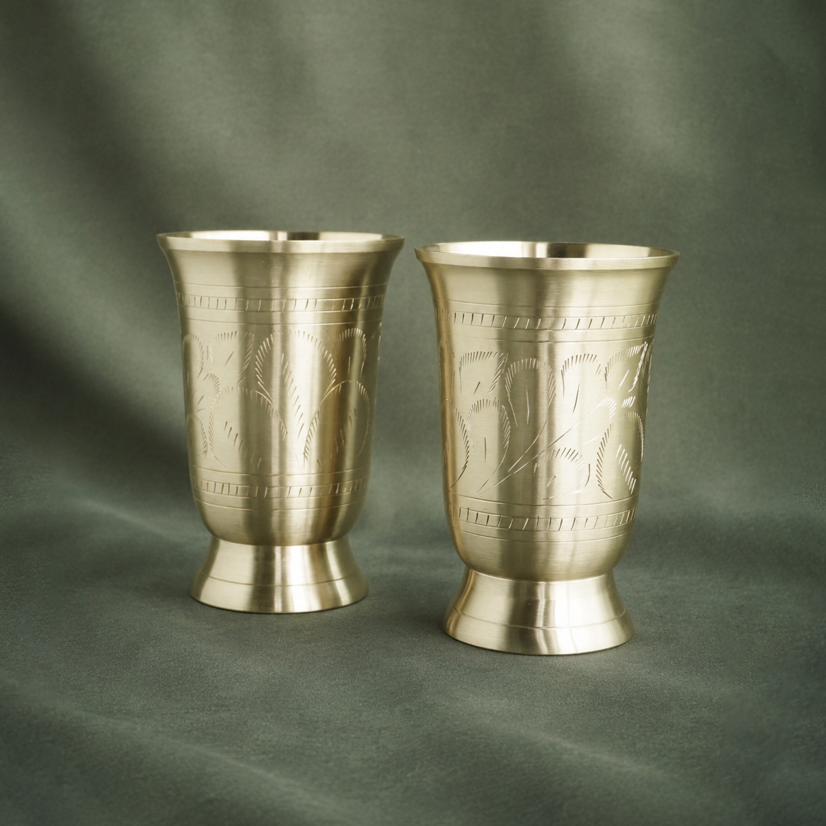 Petal Brass Tumbler - Tall | Set of 2