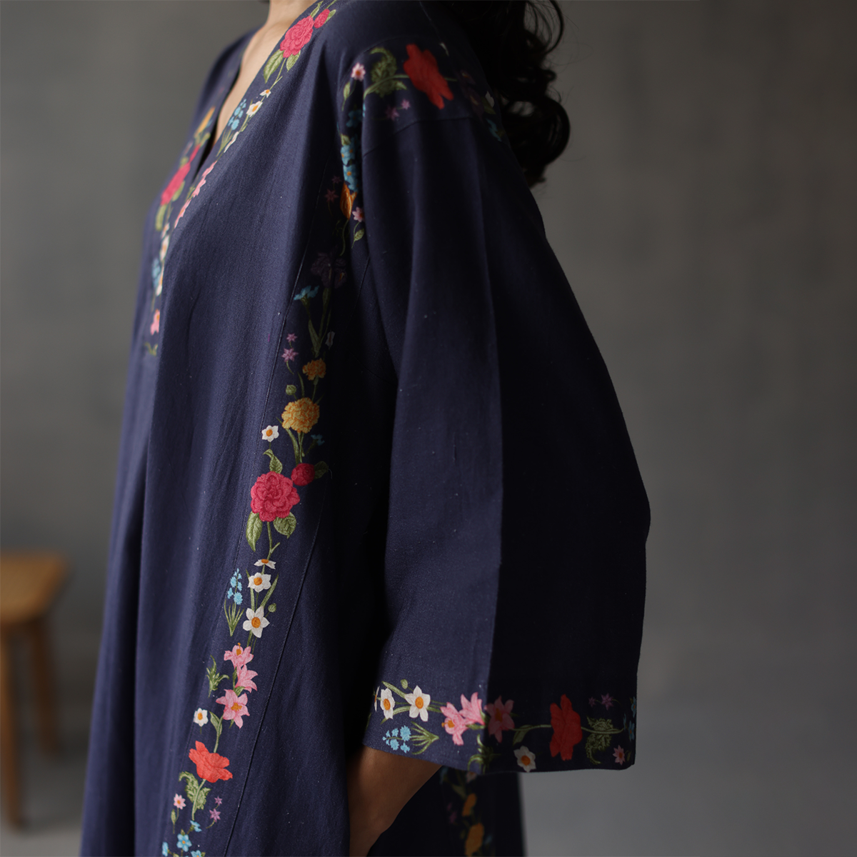 Primrose Phiran Set (Navy Blue)