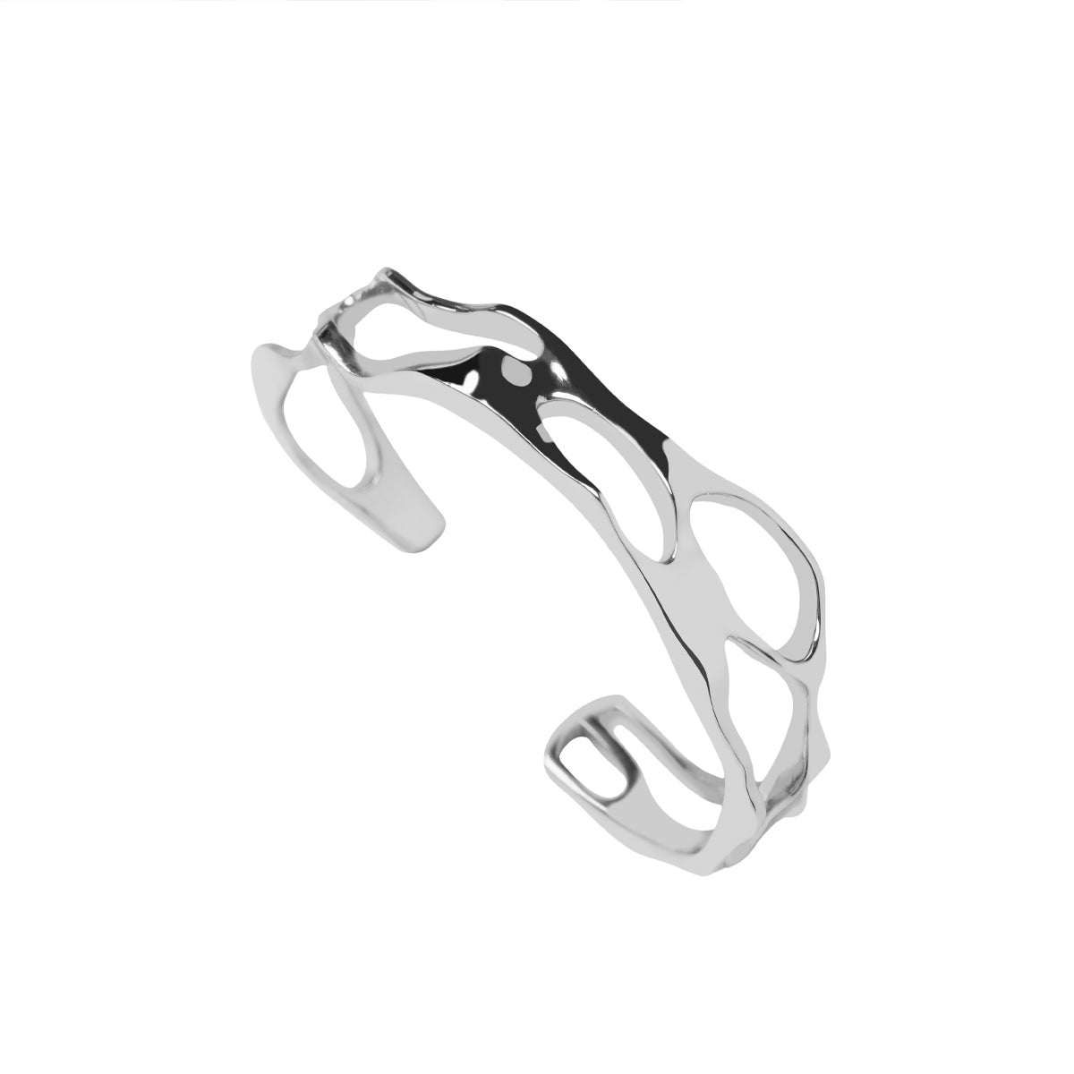 Molten Silver Bangle