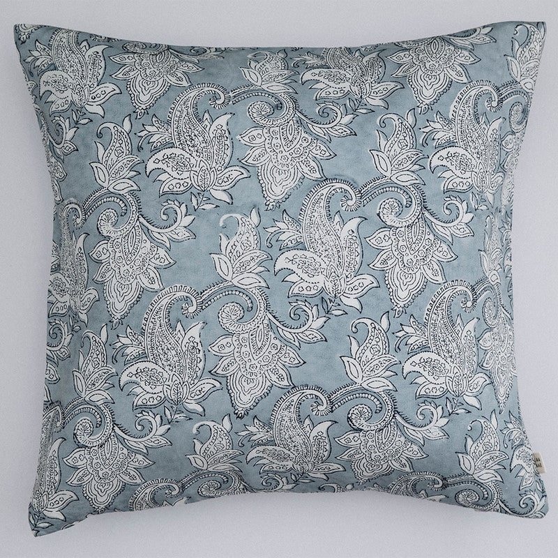 Mogra Block Printed Cushion Cover - Set of Two