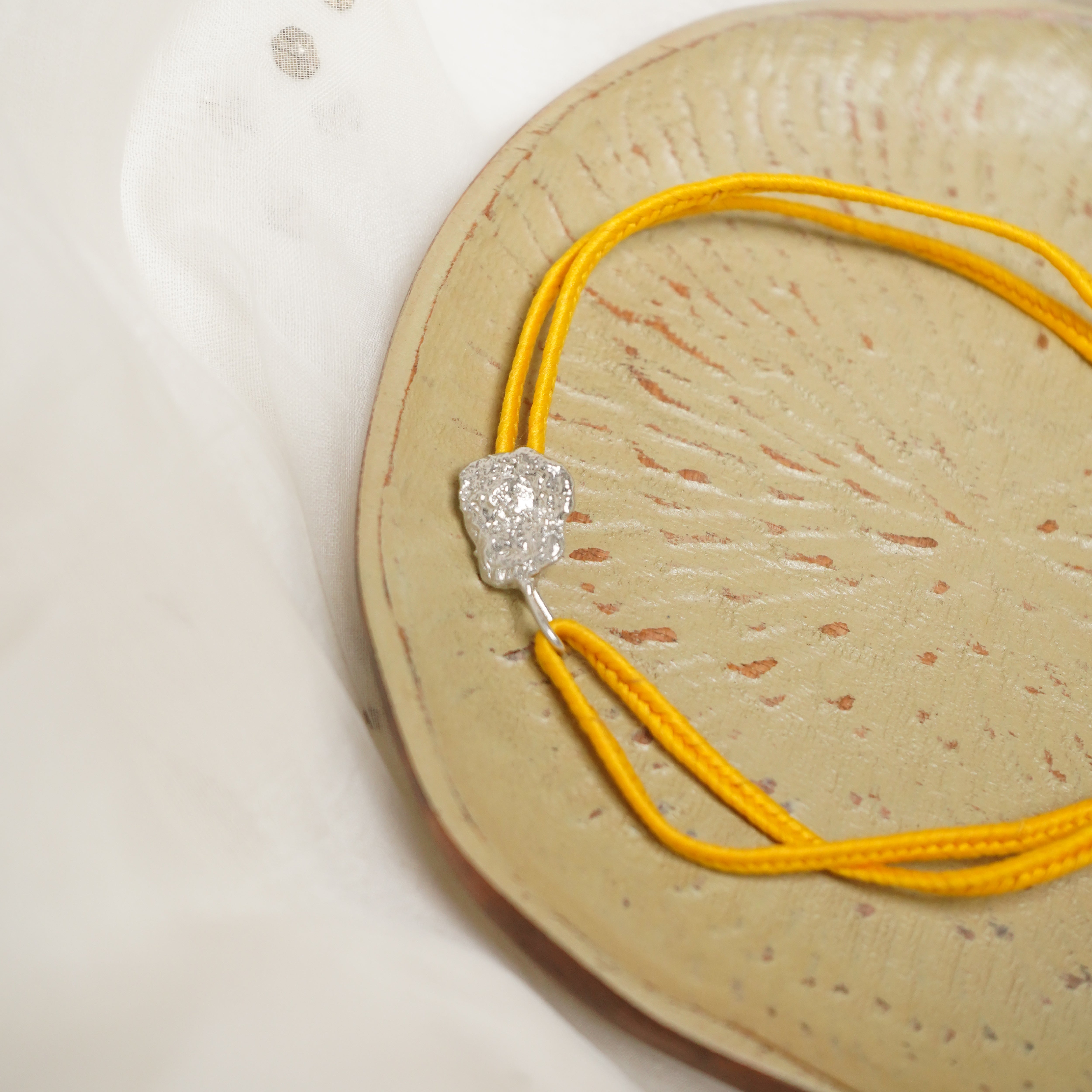 Dew Rakhi - Silver & Yellow
