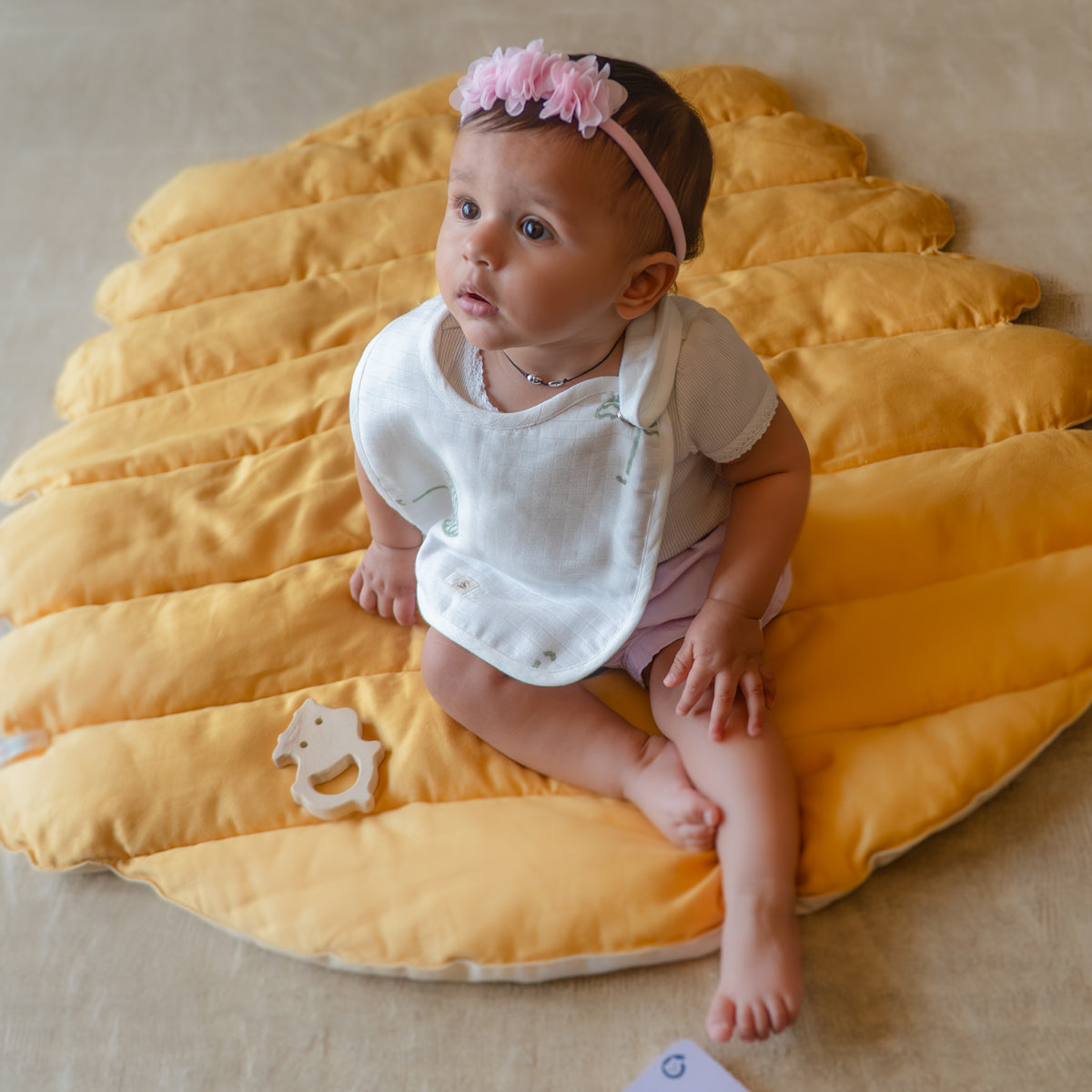 Muslin Bib Set for Babies | Elle - Earthy