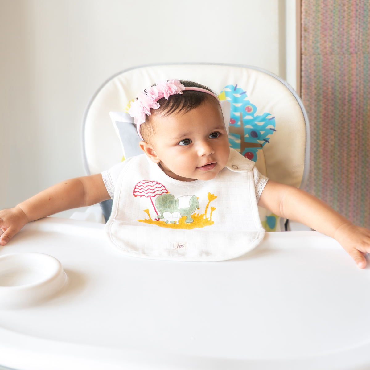 Organic Muslin Baby Bib - Elle | Multi