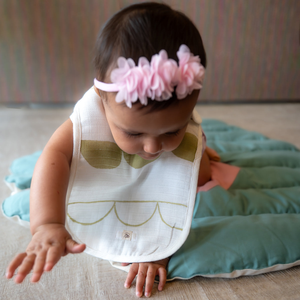 Muslin Bib Set for Babies | Circus - Peach