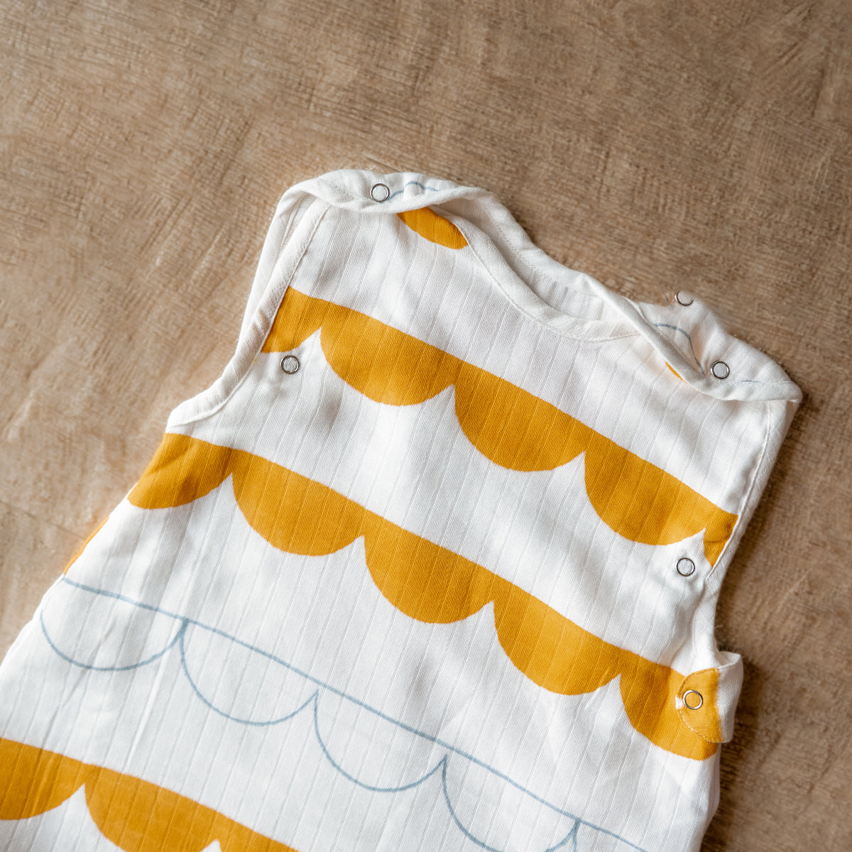 Organic Muslin Sleeping Bag for Baby - Elle Half Moon | Yellow