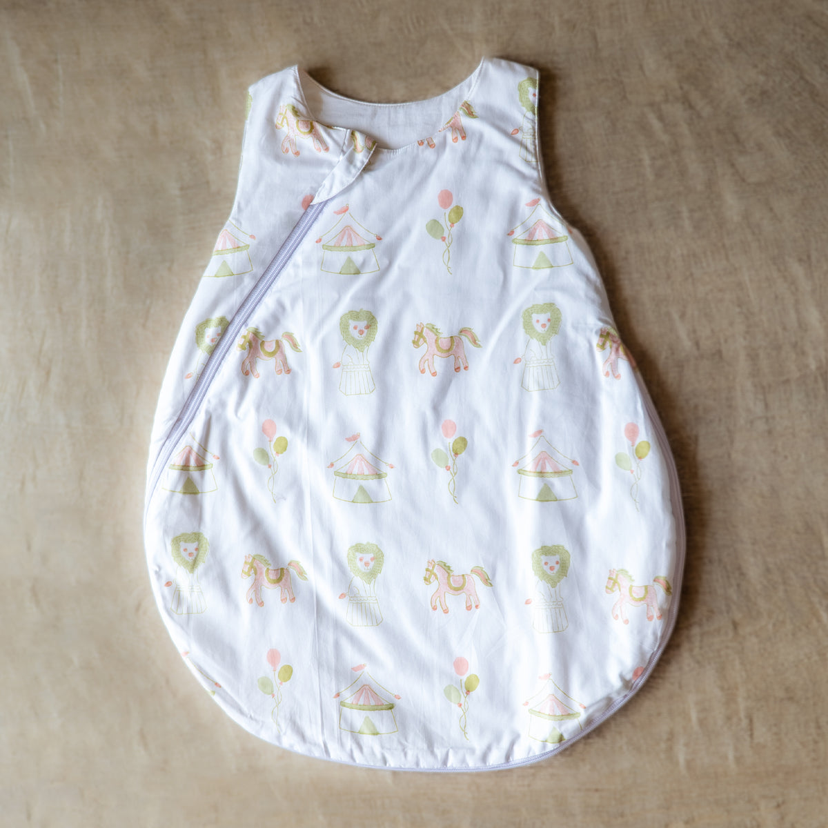 Pure Cotton Sleeping Bag for Baby - Circus | Peach