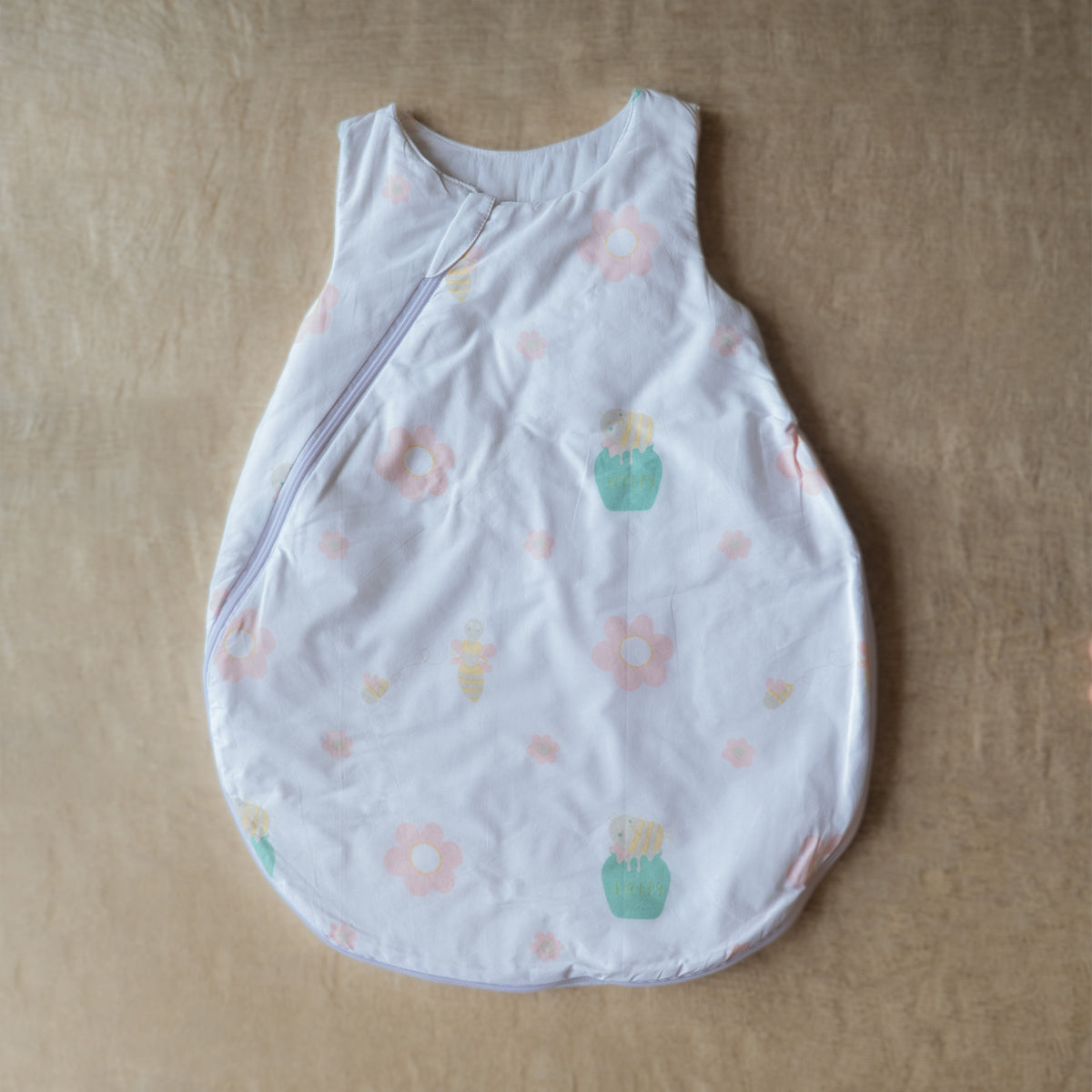 Pure Cotton Sleeping Bag for Baby - Bee | Pastel