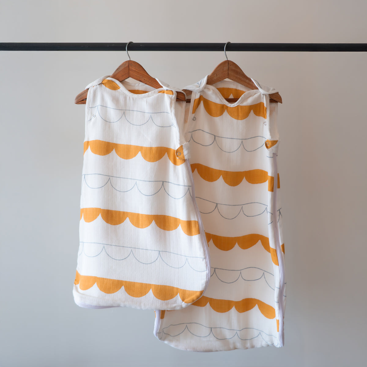Organic Muslin Sleeping Bag for Baby - Elle Half Moon | Yellow