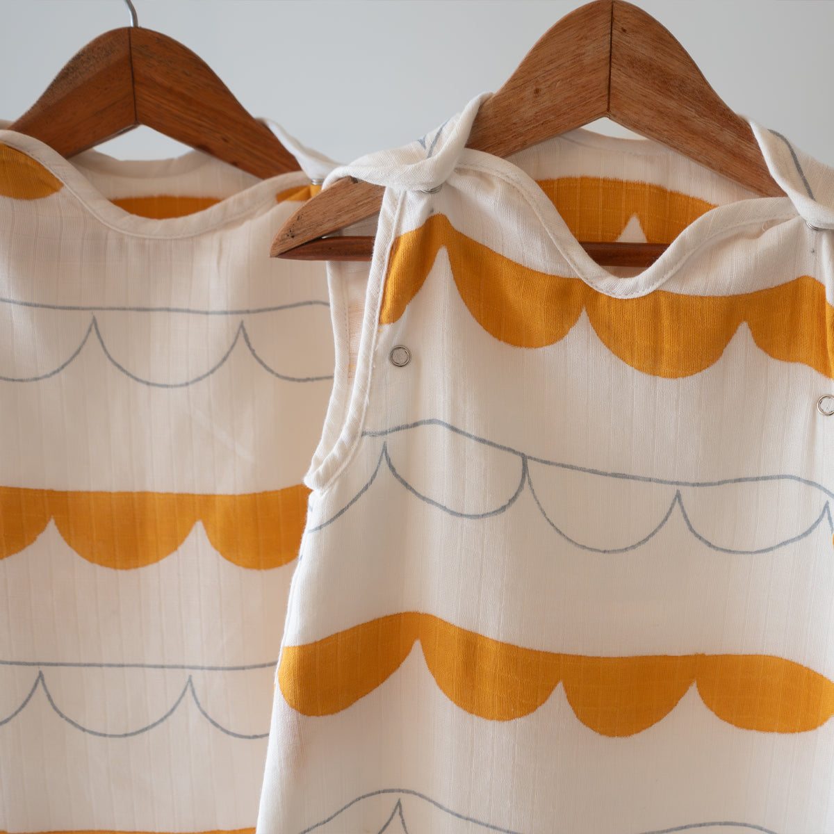 Organic Muslin Sleeping Bag for Baby - Elle Half Moon | Yellow