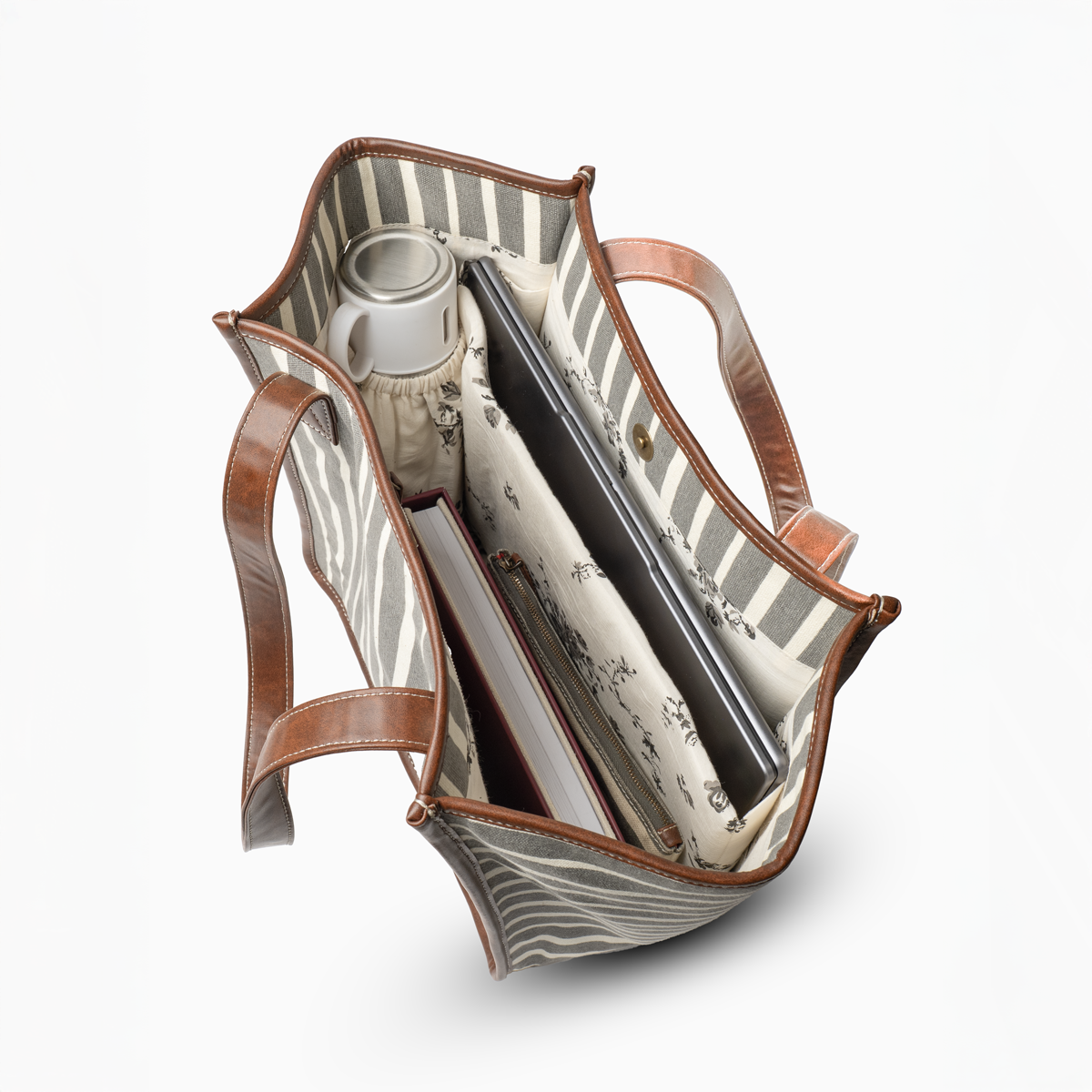 Retro Stripe Work Tote