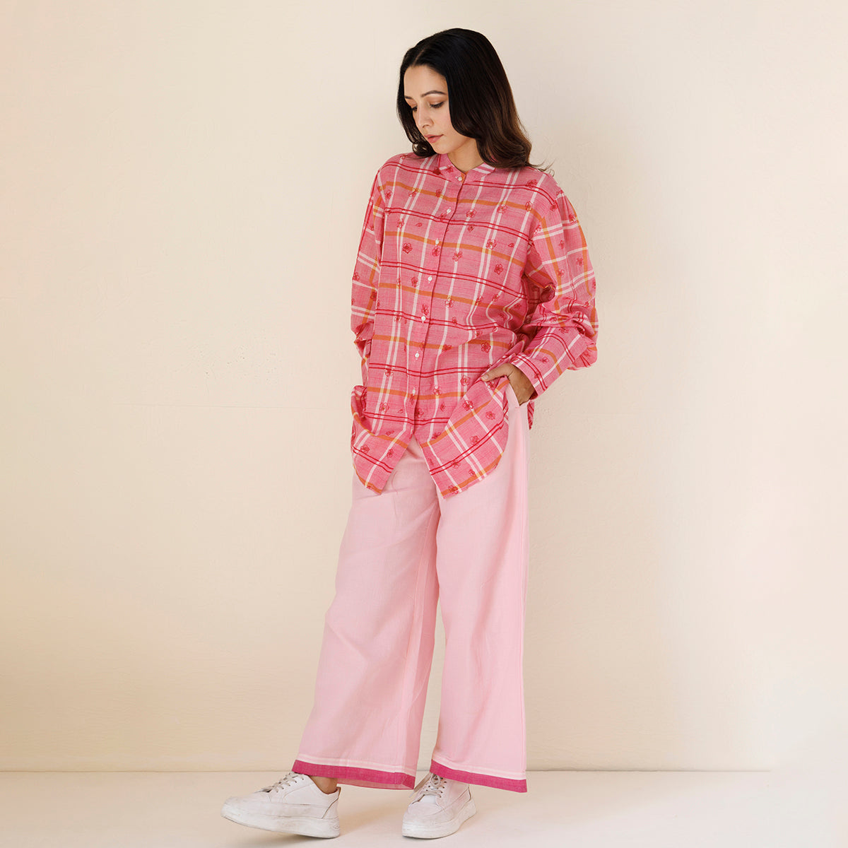 Jamdani Pants | Pink