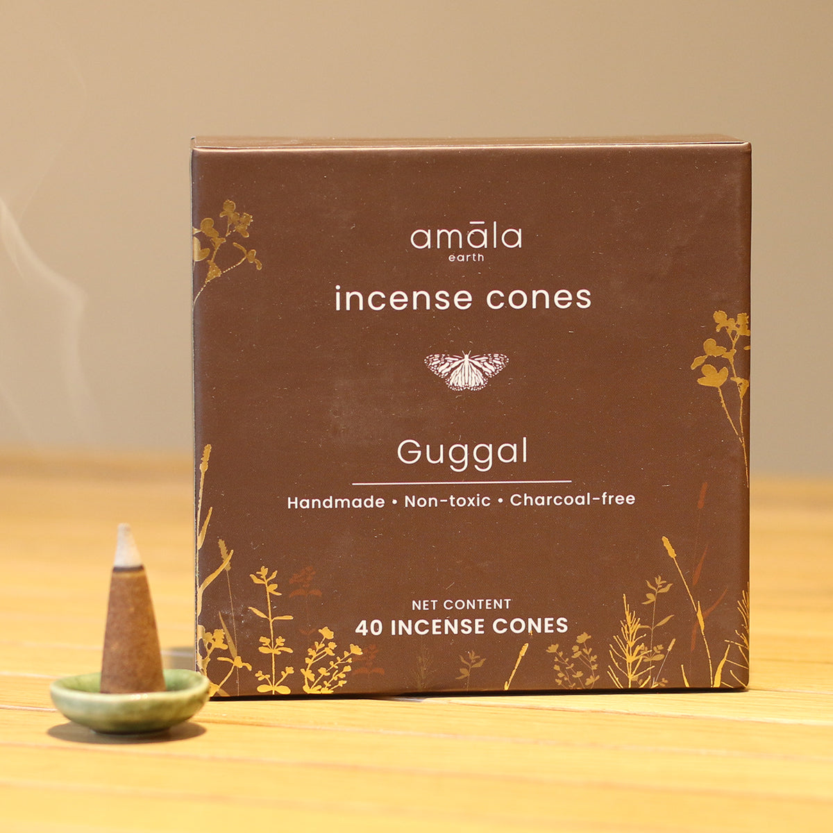 Natural Incense Cones | Guggal | 40 Cones