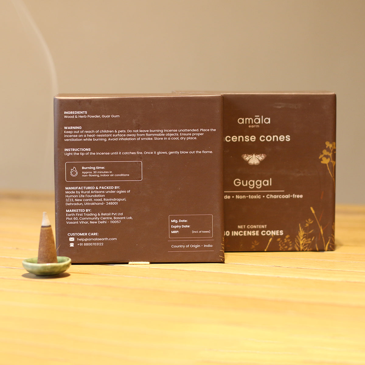 Natural Incense Cones | Guggal | 40 Cones