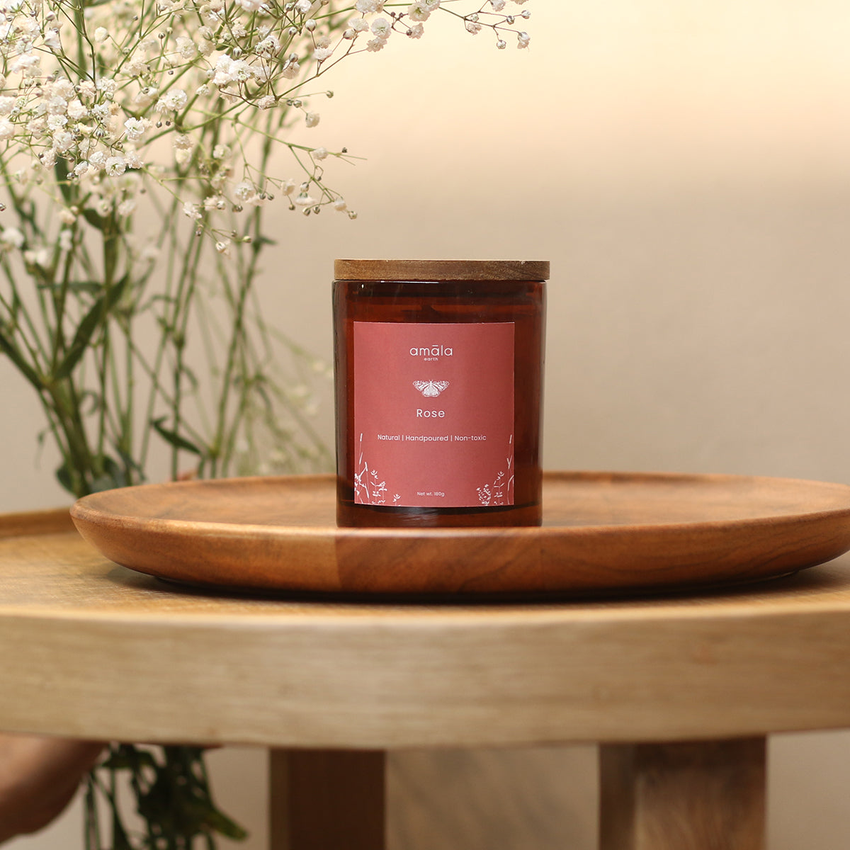 Soy wax Candle |Rose| 180 G