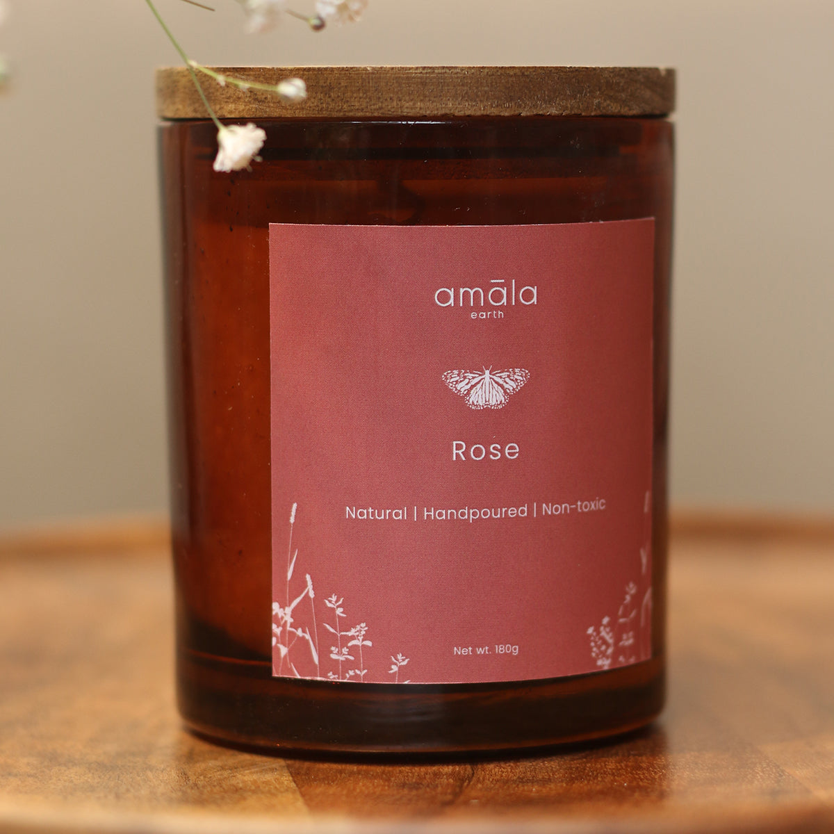 Soy wax Candle |Rose| 180 G