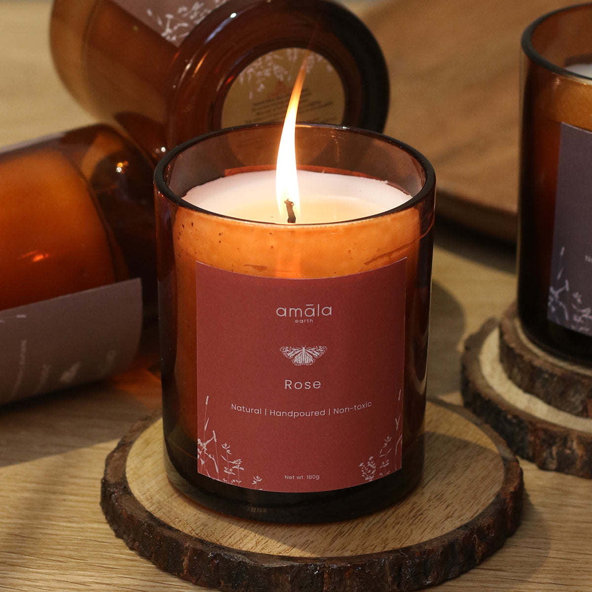 Soy wax Candle |Rose| 180 G