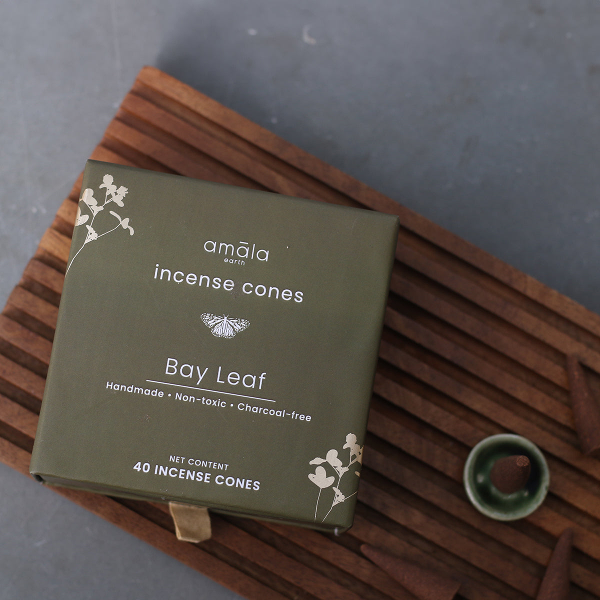 Natural Incense Cones | Bay Leaf | 40 Cones