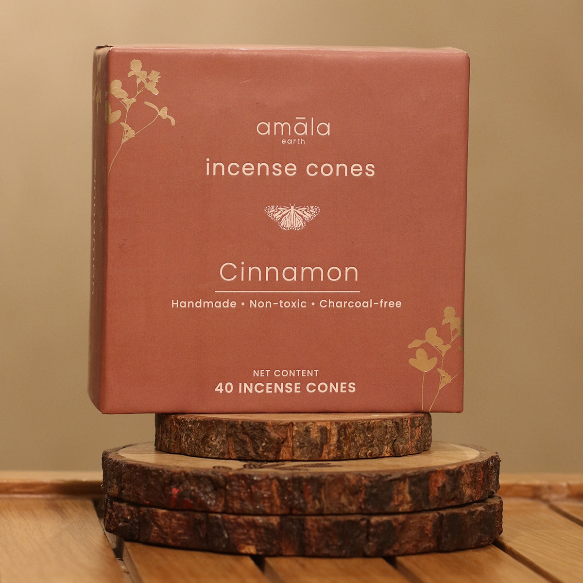 Natural Incense Cones | Cinnamon | 40 Cones