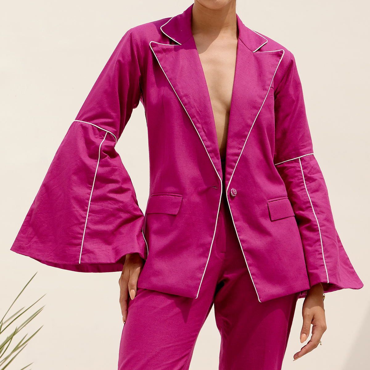 Carnival Blazer | Hemp Fabric | Magenta