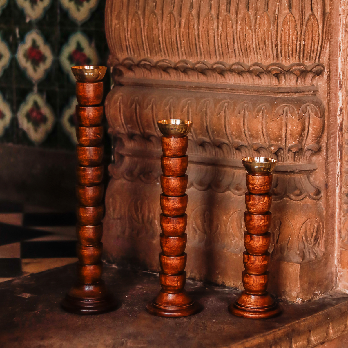 Rustic Glow Candlestand