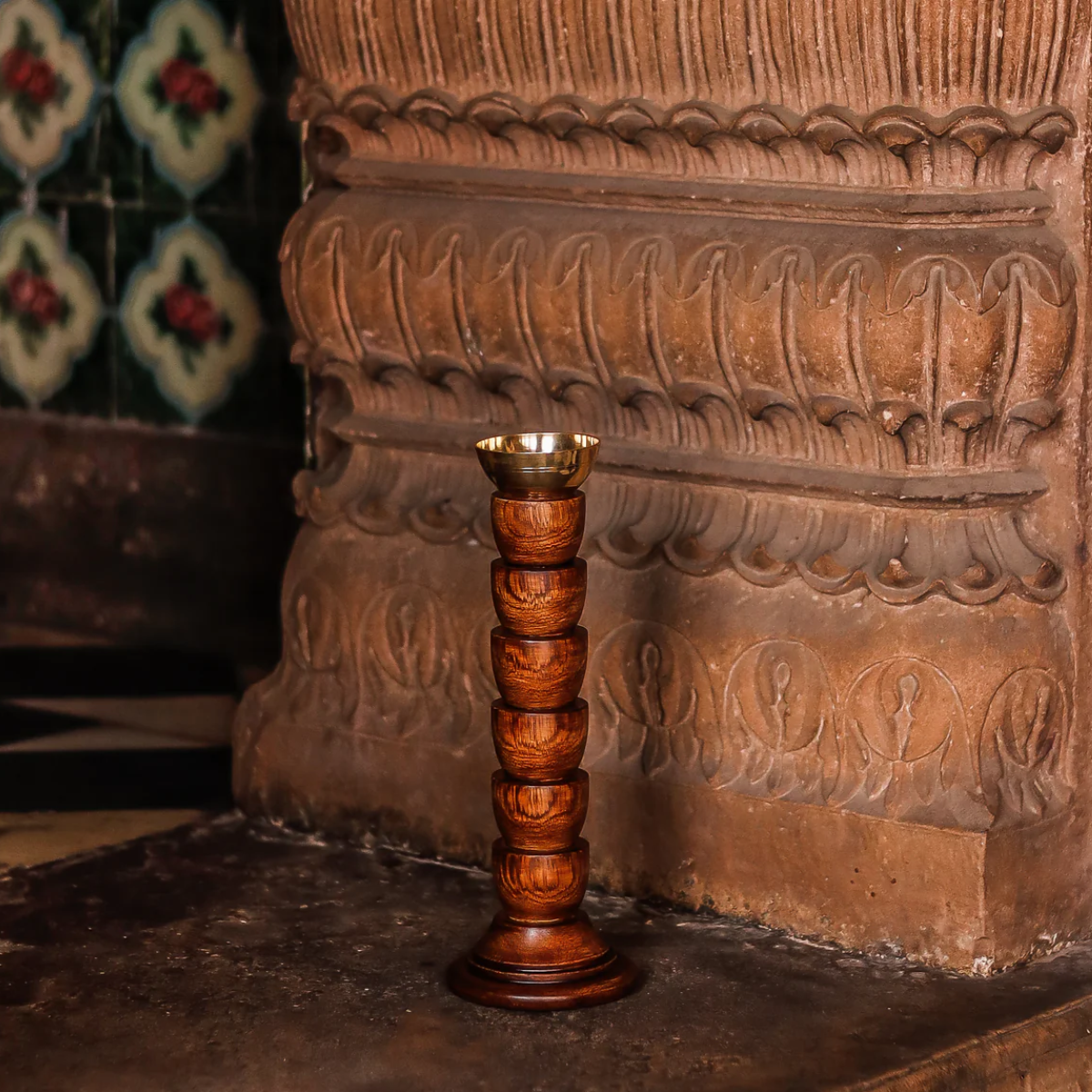 Rustic Glow Candlestand