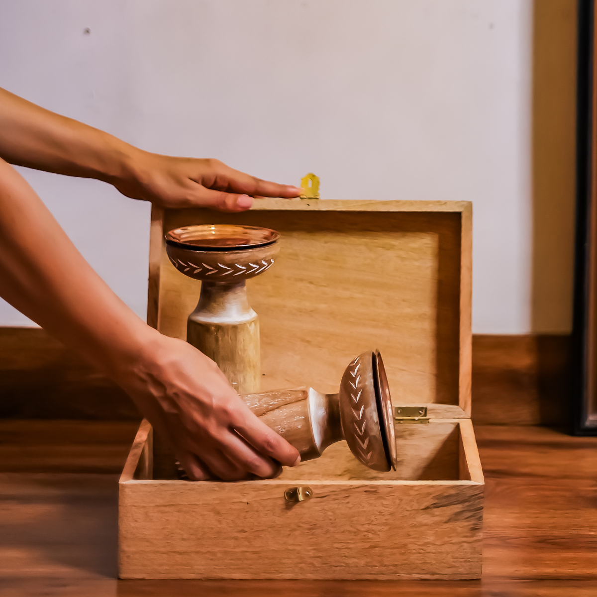 Cedar Light Candlestand