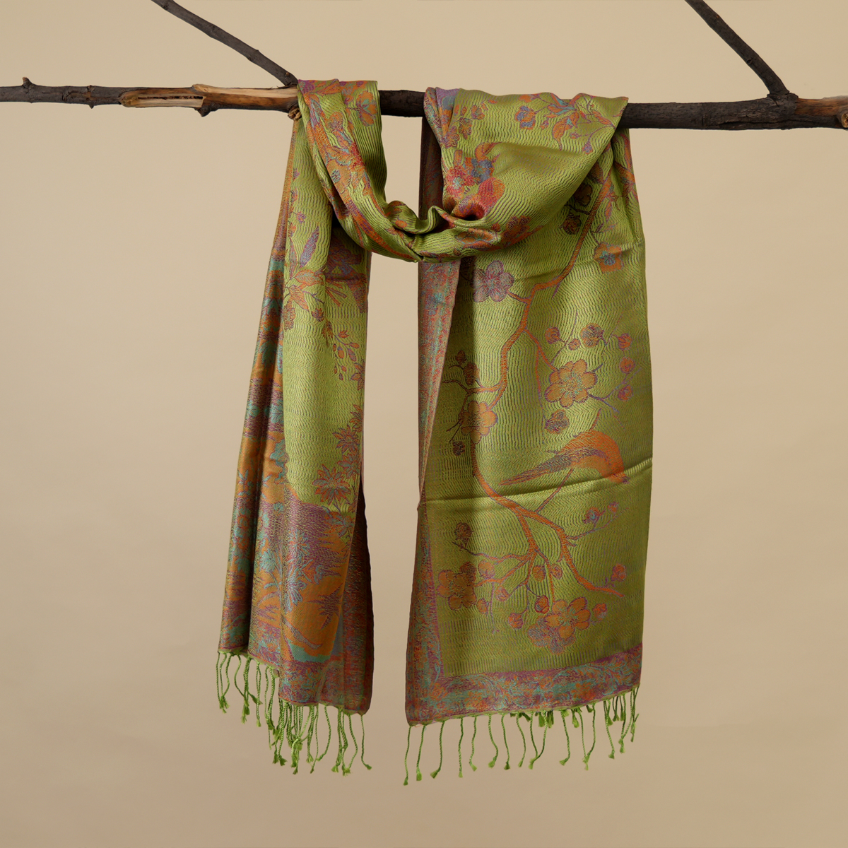 Green  | Tree Of Life Special Edition Silk Stole (G)