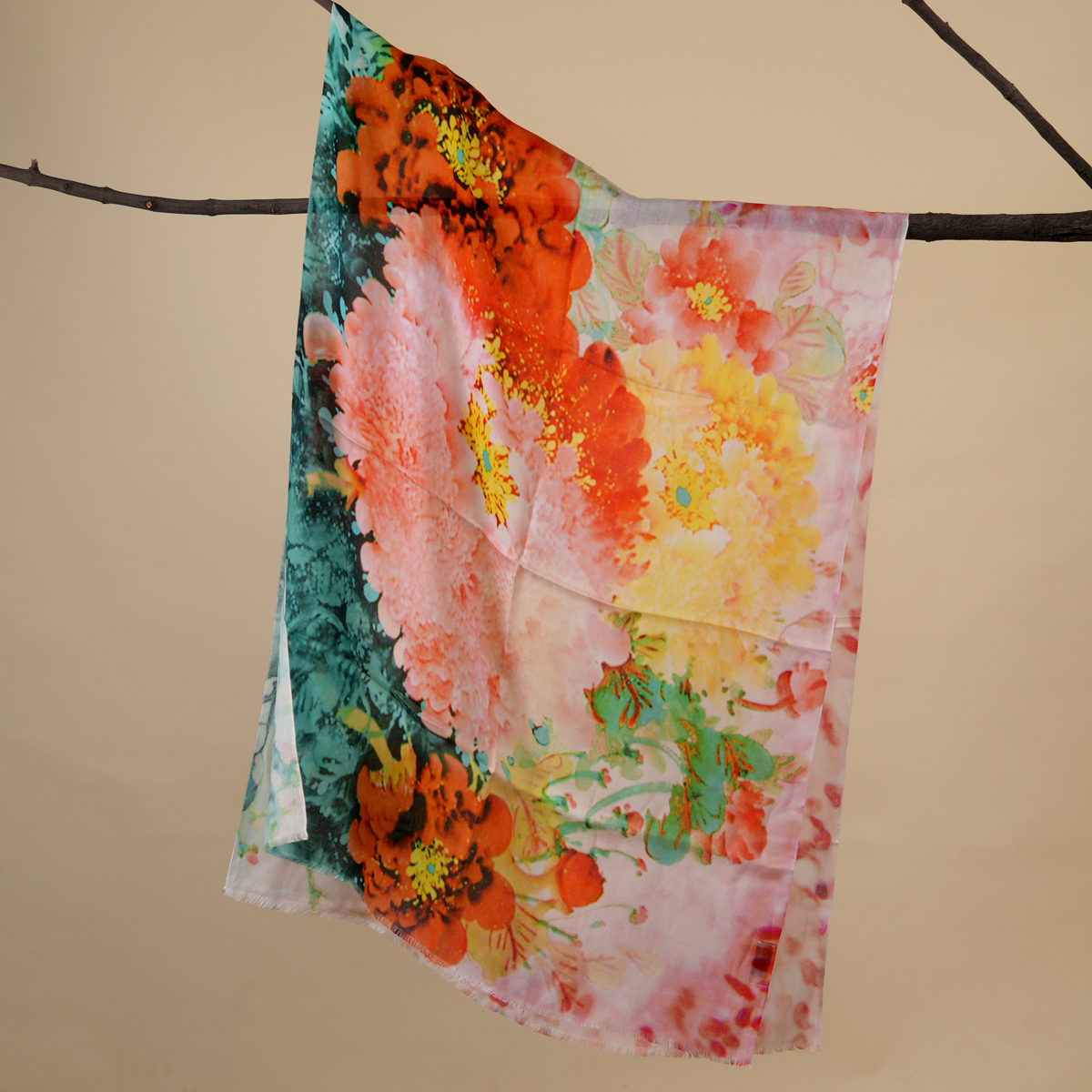 The Art Bloom Bamboo Modal Stole