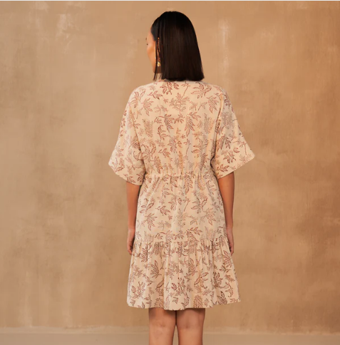 Leafy Bloom Kala Cotton Dress