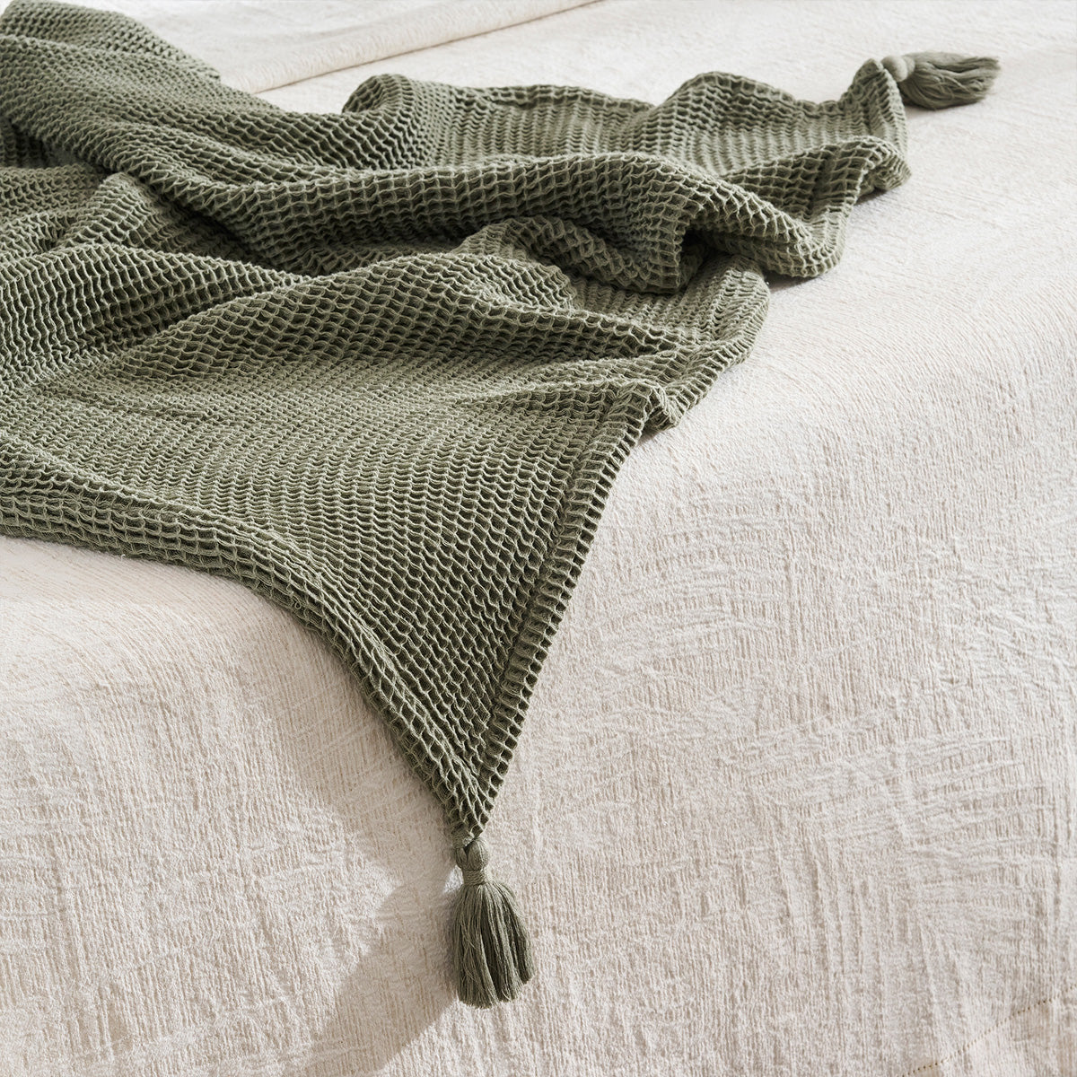 Sea Sponge |  Cotton Bamboo | Waffle | Throw