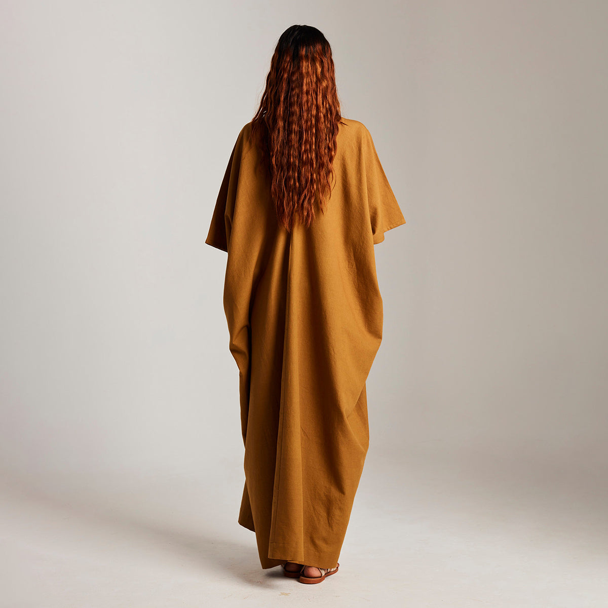 Olive Co-Linen Classic Kaftan