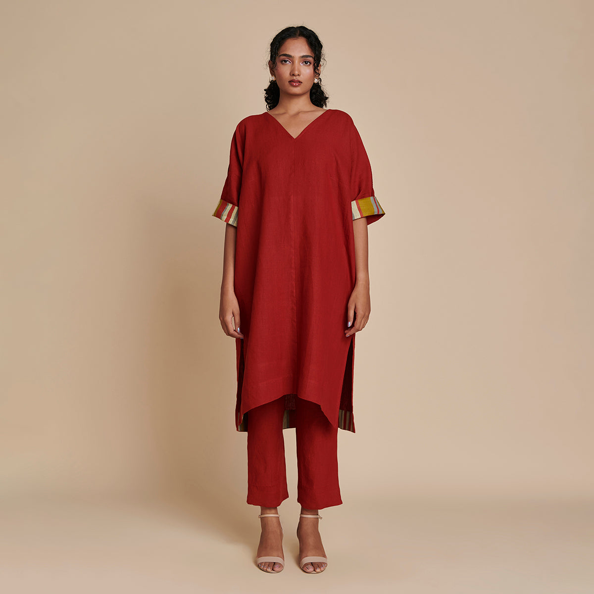 Anaar Linen Dolman Kurta Set