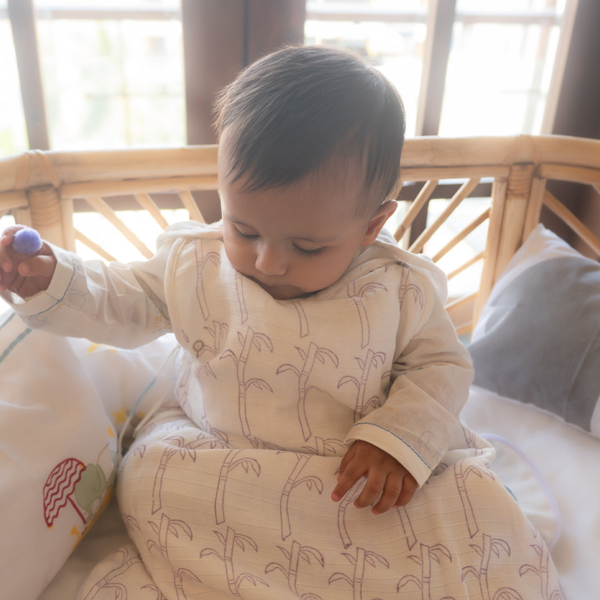 Organic Muslin Sleeping Bag for Baby - Koala | Purple