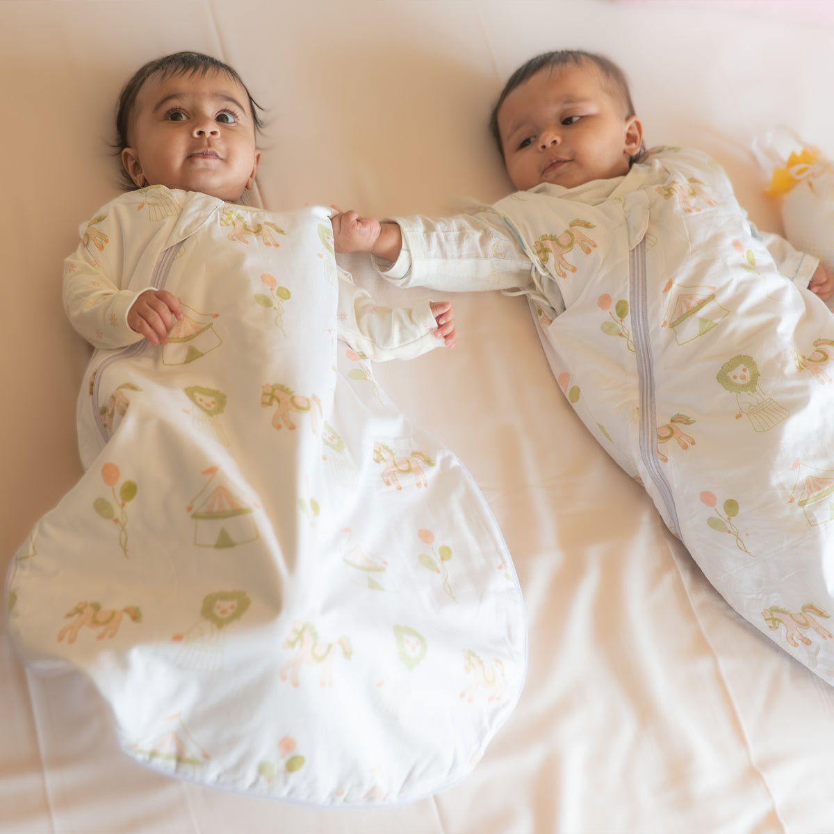 Pure Cotton Sleeping Bag for Baby - Circus | Peach