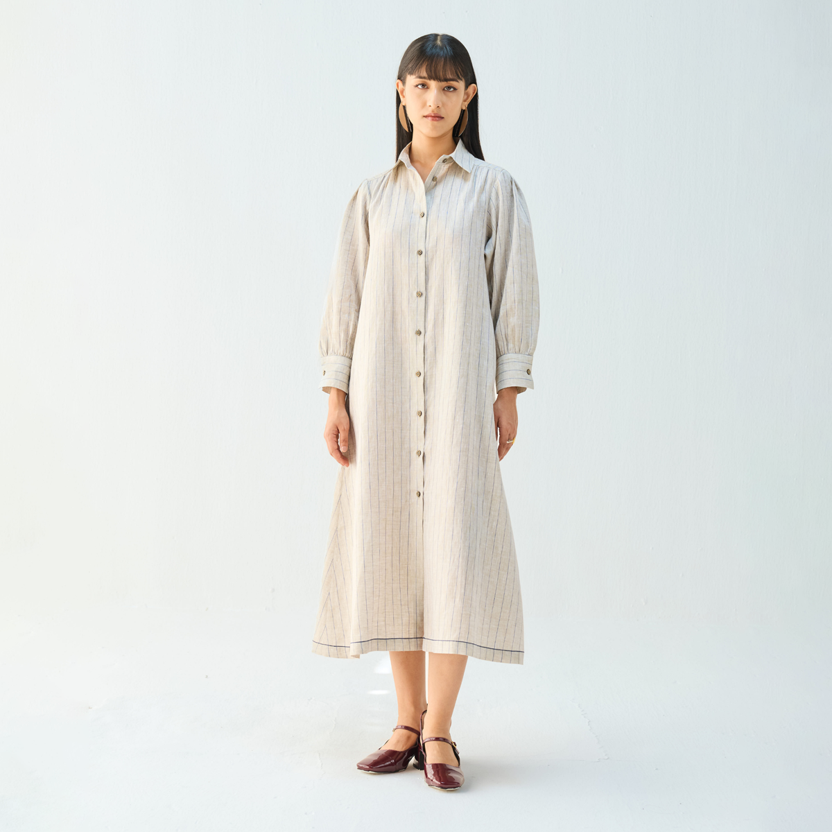 Soft Power Linen Shirt Dress
